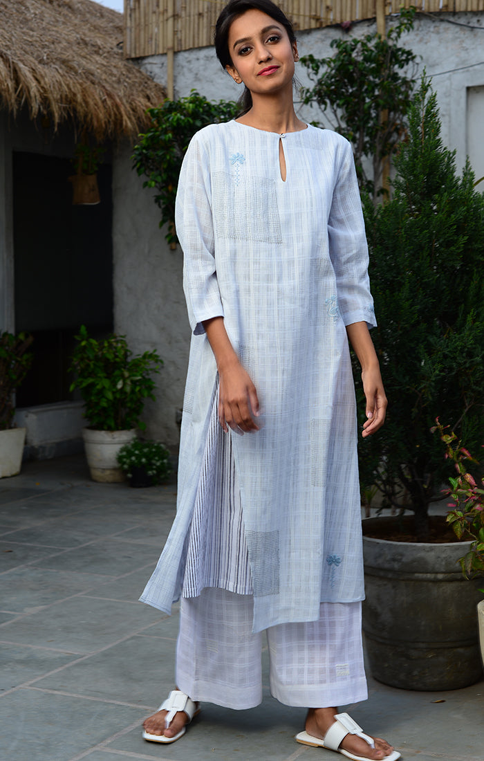 Pale Blue Tunic Dress  Ihaworld
