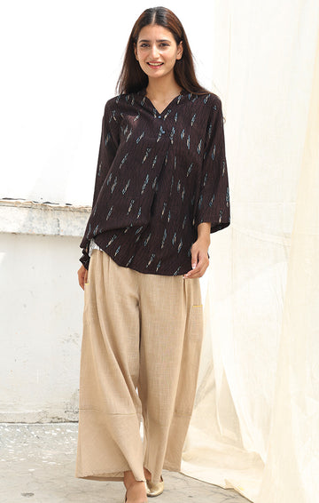 Ajrak Print Cedar Brown Top