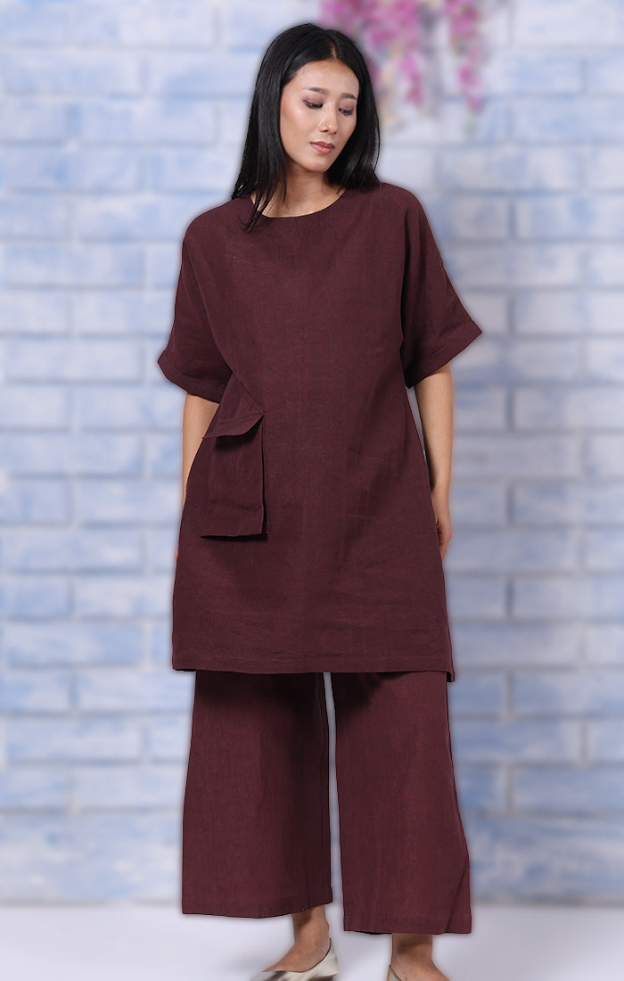 Pure Linen Tunic in Cinnamon