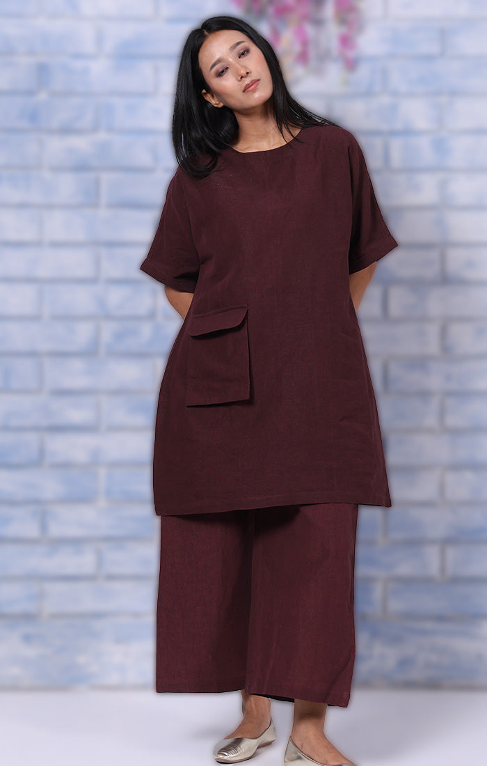 Pure Linen Tunic in Cinnamon