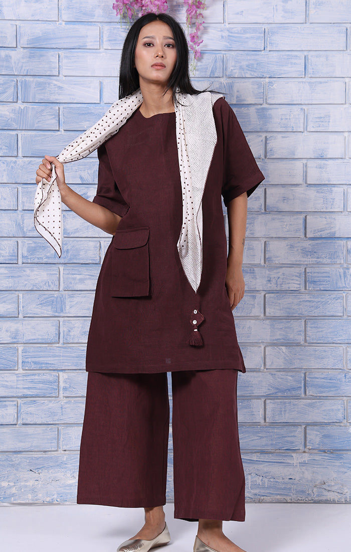 Pure Linen Tunic in Cinnamon