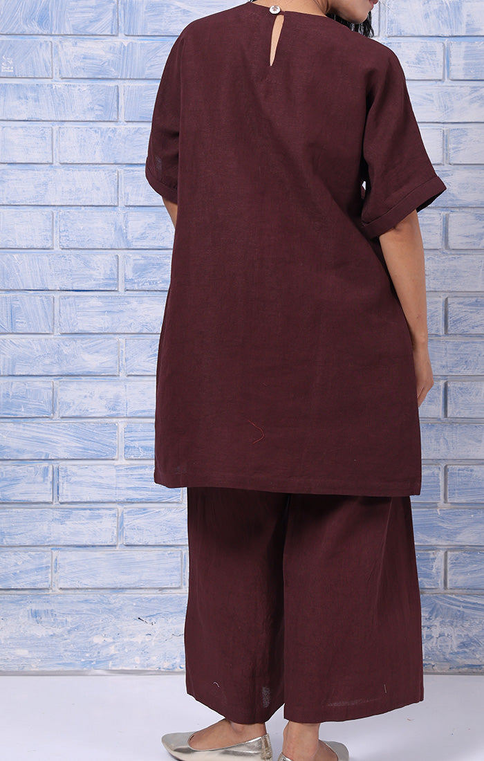 Pure Linen Tunic in Cinnamon