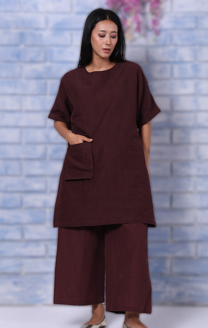 Pure Linen Tunic in Cinnamon