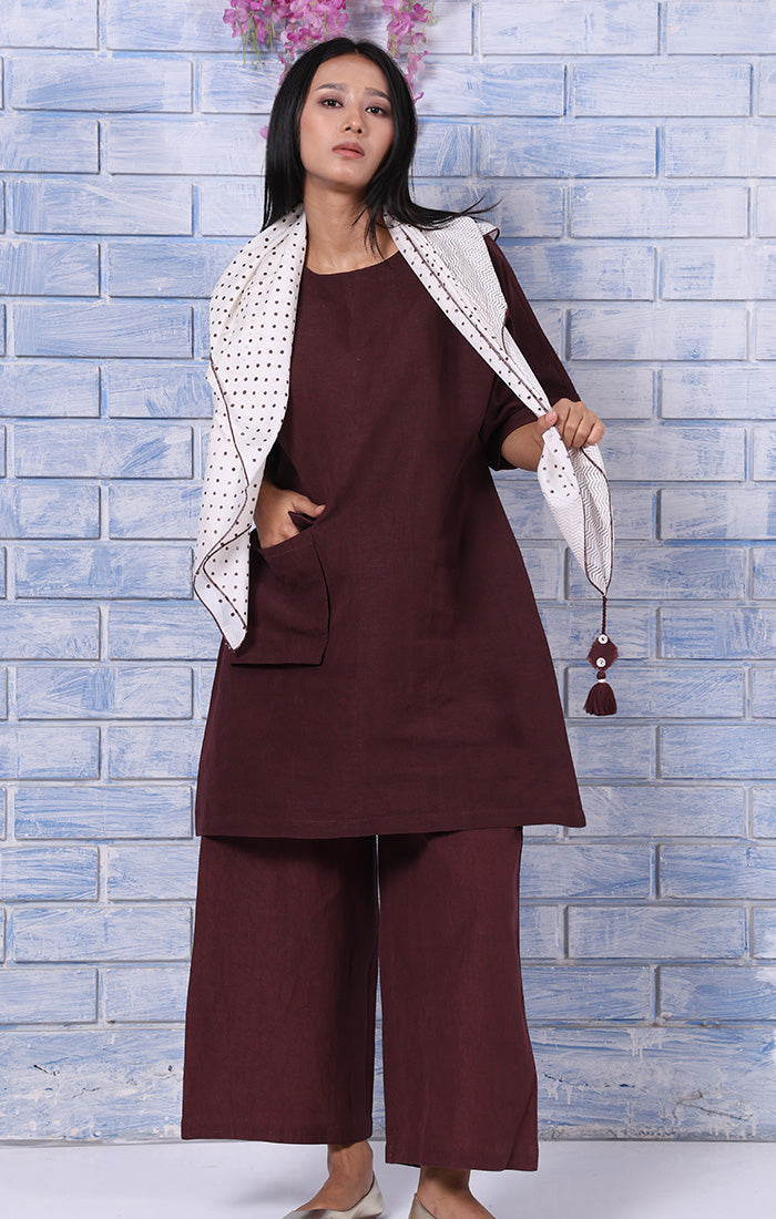 Pure Linen Tunic in Cinnamon