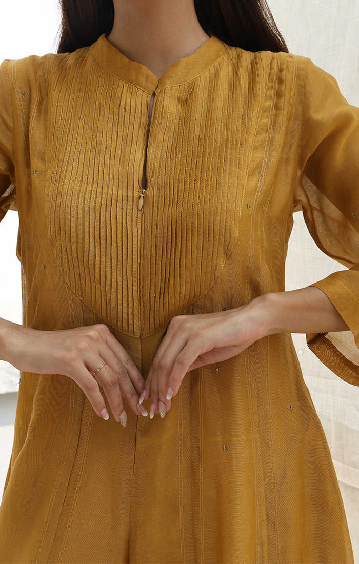 Mellow Gold Chanderi Jumpsuit