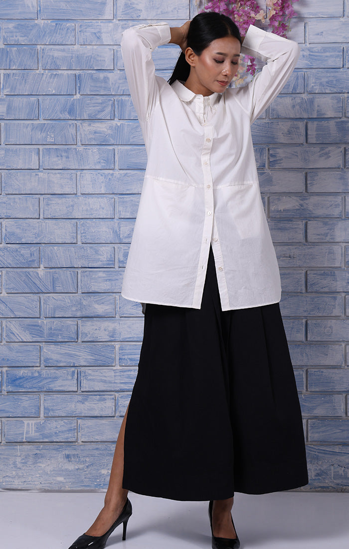 White organic Cotton Long Shirt