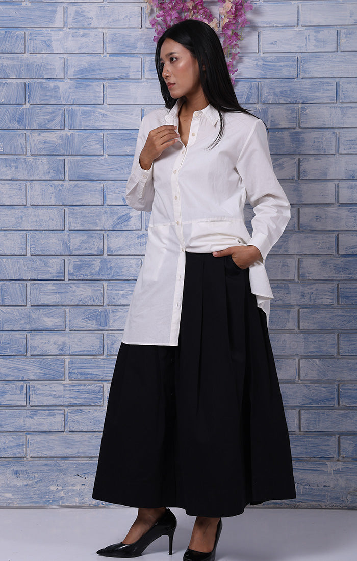 White organic Cotton Long Shirt
