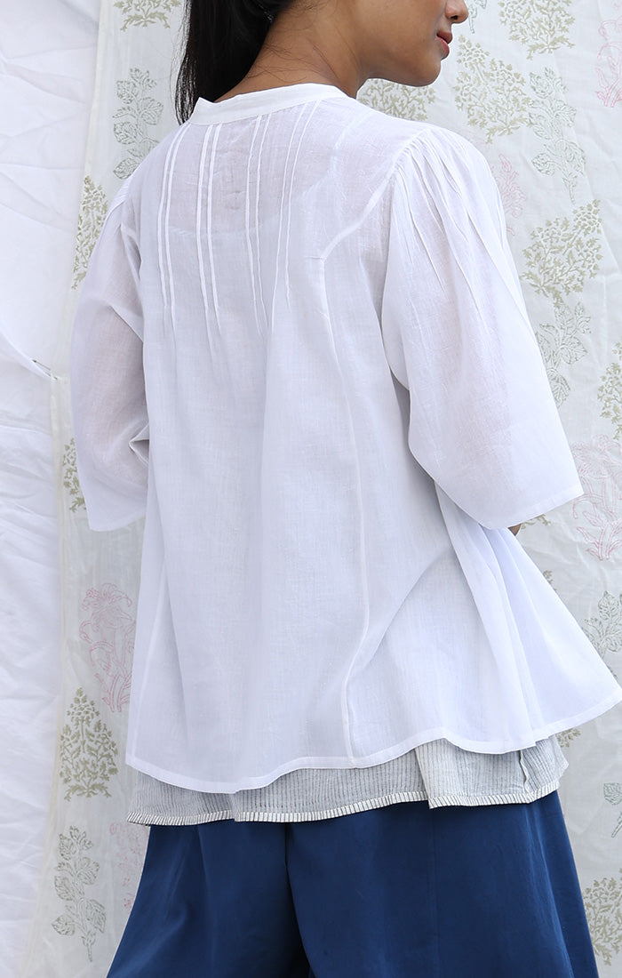 White Top with Pleats.