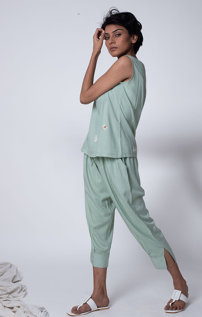 Mid Calf Pants - Dusty Blue or Sage Green