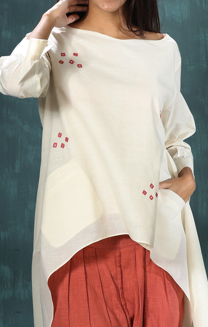 Ivory Assymetrical Top