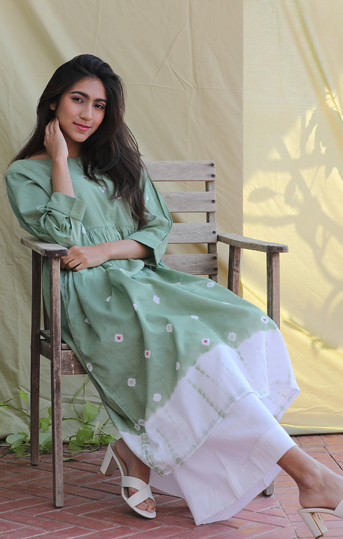 Mint Green Tunic Dress - Bandej Ihaworld Mint Green Tunic Dress - Bandej Ihaworld