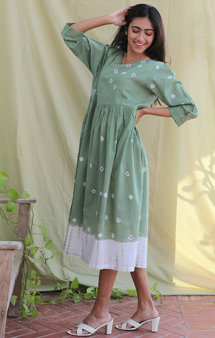 Mint Green Tunic Dress - Bandej Ihaworld Mint Green Tunic Dress - Bandej Ihaworld