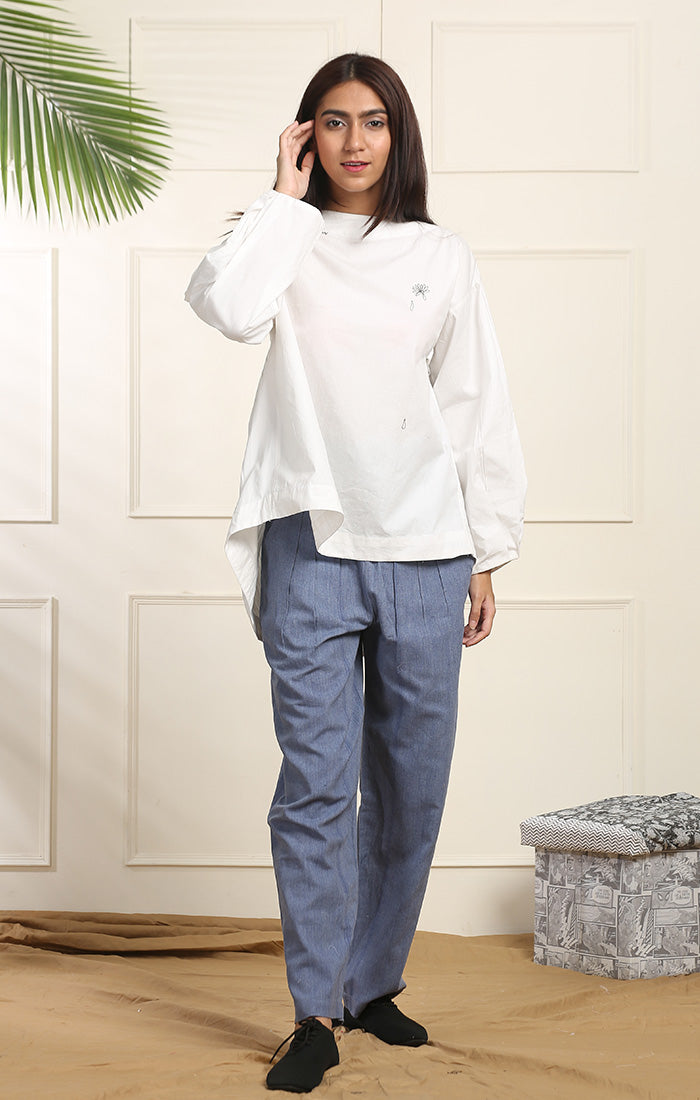 Peg Trousers - Distressed Blue