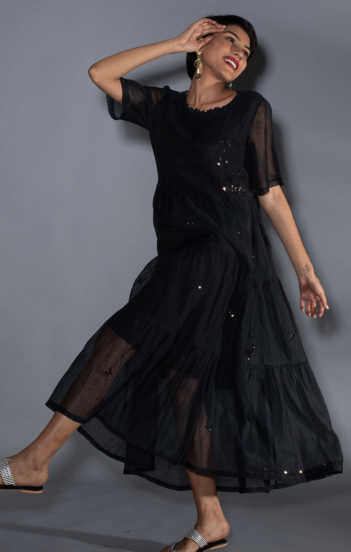 Tiered Maxi Dress - Black