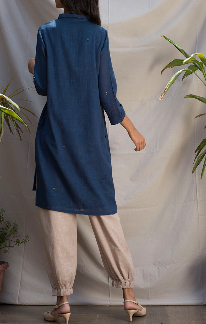 Tunic Dress - Blue with Pants