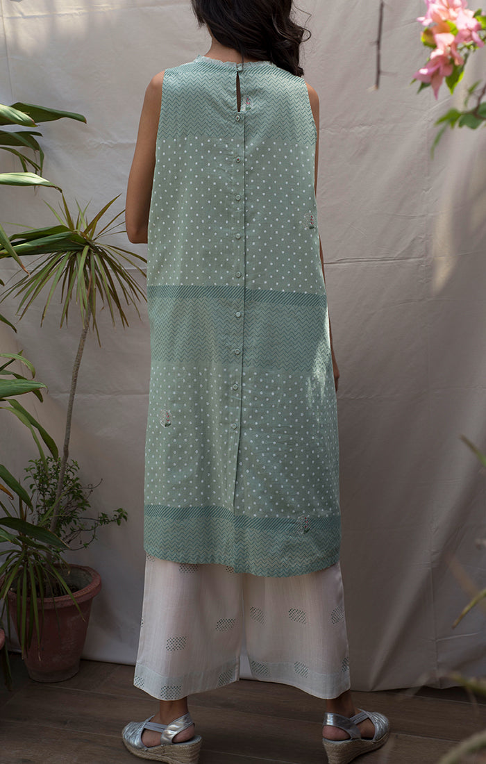 Mint Green Tunic/Dress with Pants