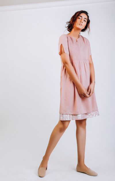 Pinktuck shift Dress - Dusty Pink