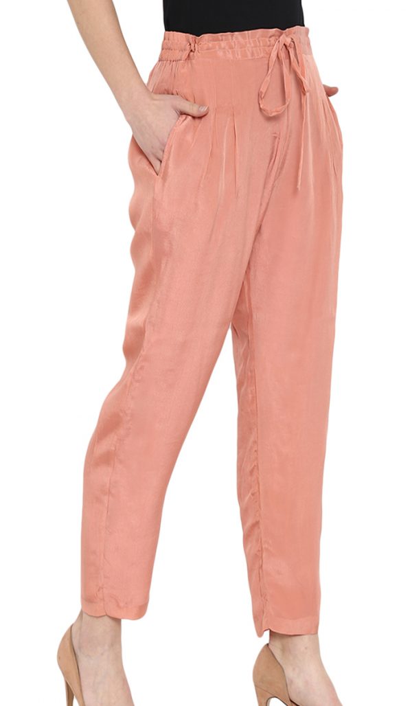 Silk Pants Teal/Pink/Charcoal