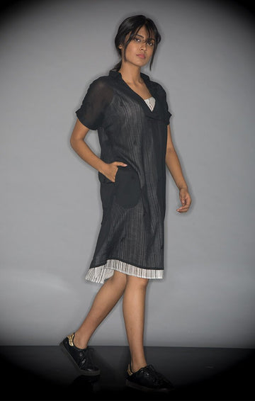 Shift Dress Black with Slip Dress