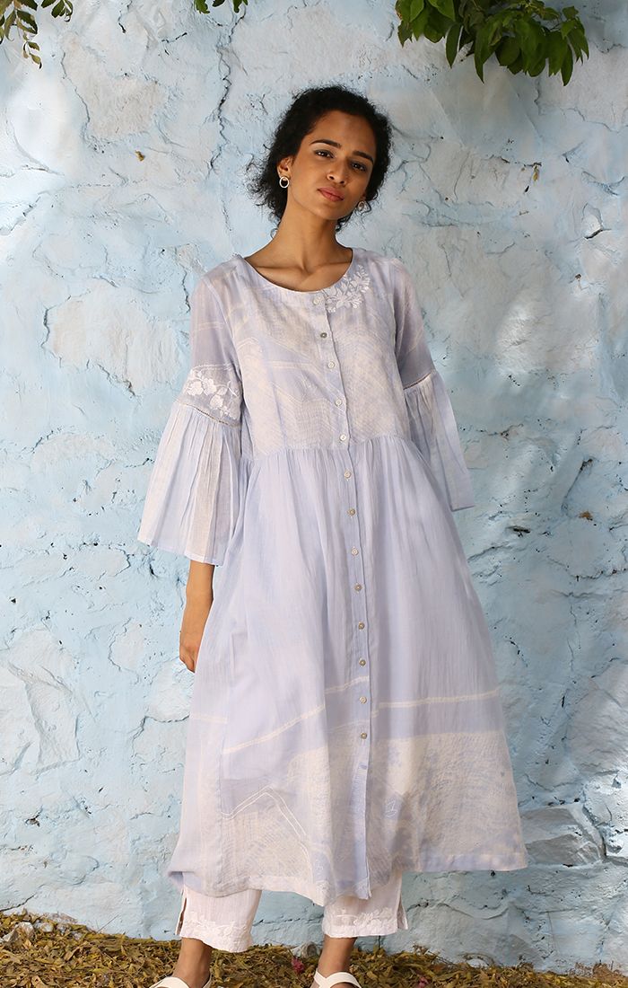 Powder Blue Tunic Dress Sleeve – Ihaworld